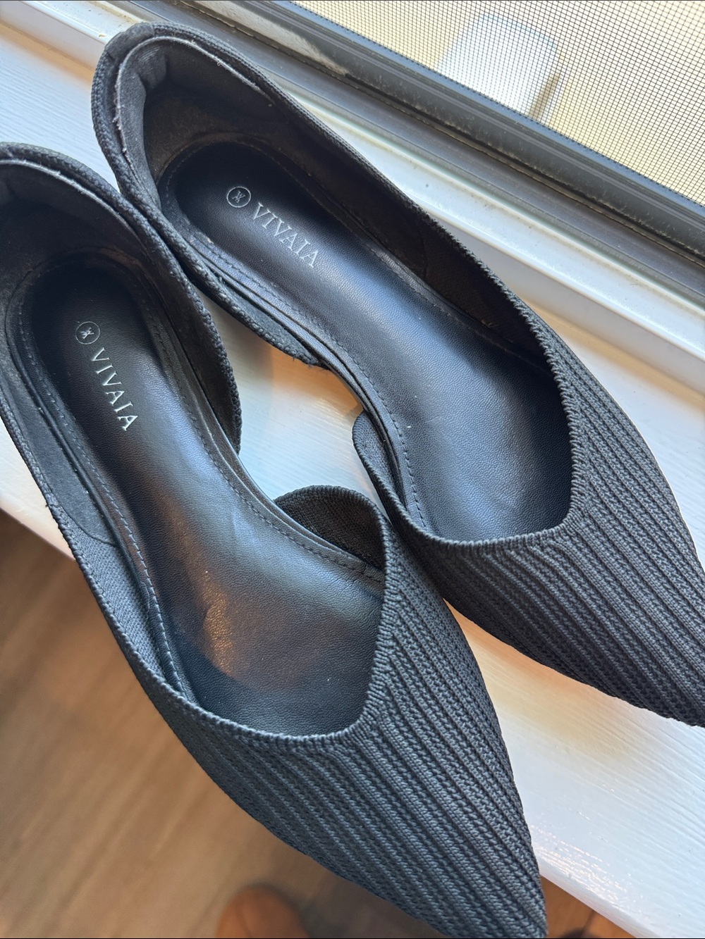 Vivaia Melia Pointed Toe D'Orsay Ballet Flats Shoes Size 37.5 EU | 7 US - Picture 2 of 5